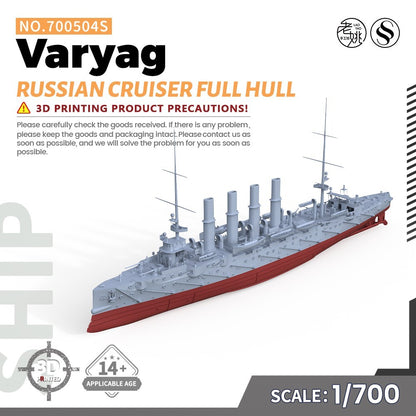 SSMODEL SSC700504S 1/700 Military Model Kit Russian Varyag Cruiser Full Hull