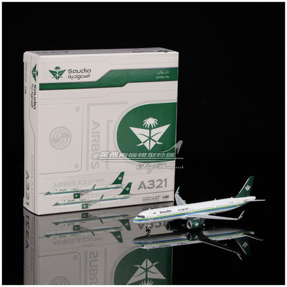1:400 JC Wings Saudia Airbus A321neo Passenger Airplane Diecast Aircraft Model