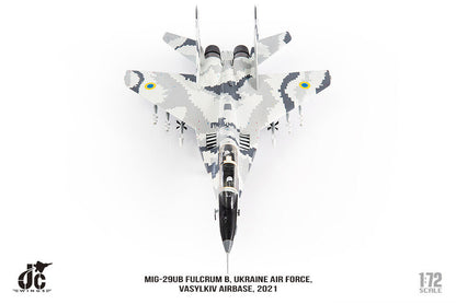1:72 JC Wings MiG-29UB FULCRUM B UKRAINE AIR FORCE Fighter Diecast Plane Model