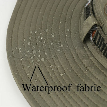 Hat Waterproof Bucket Men Women Outdoor UV Protection Wide Brim Hiking Fishing