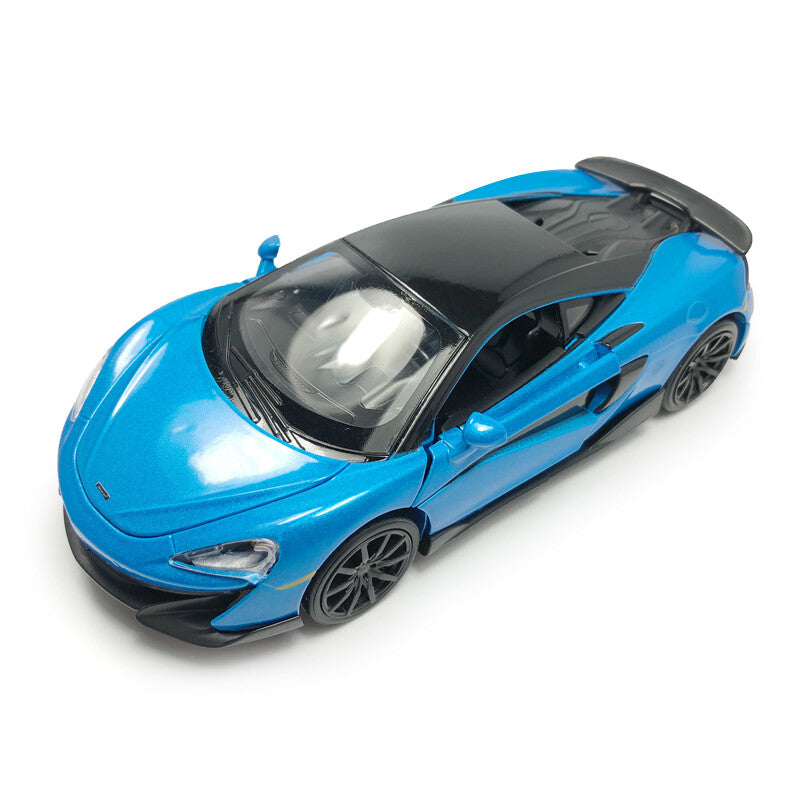 1:32 McLaren 600LT Model Car Diecast Toy Cars Light Sound Kids Toys Gifts Blue