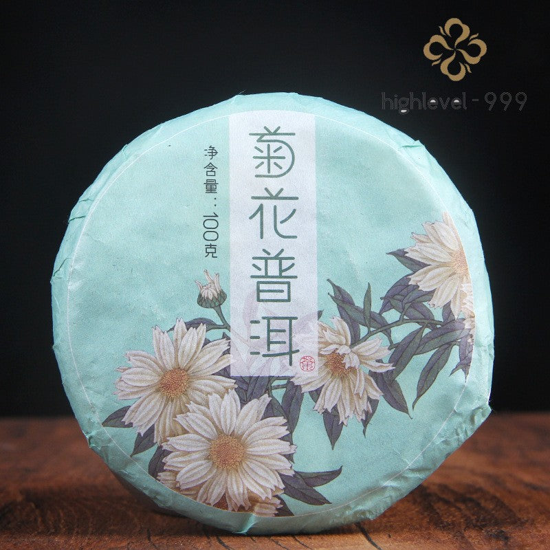 100g Pu'er Tea Chrysanthemum Tea Cake Ripe Chrysanthemum Pu'er Tea Cake