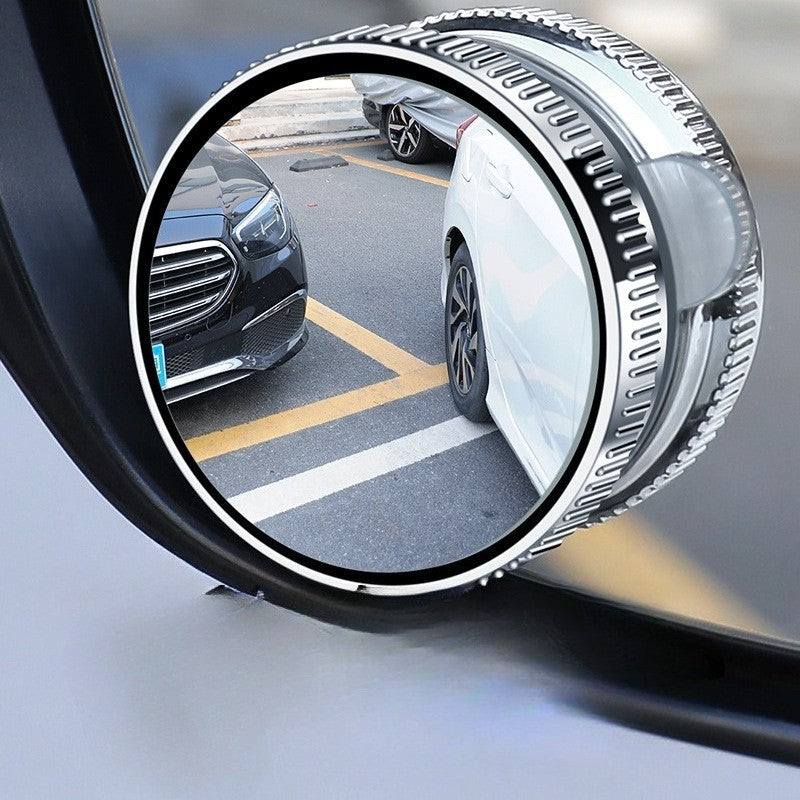 1pair Reversing Mirror Small Round Mirror HD Large View Suction Cup Blind Spot