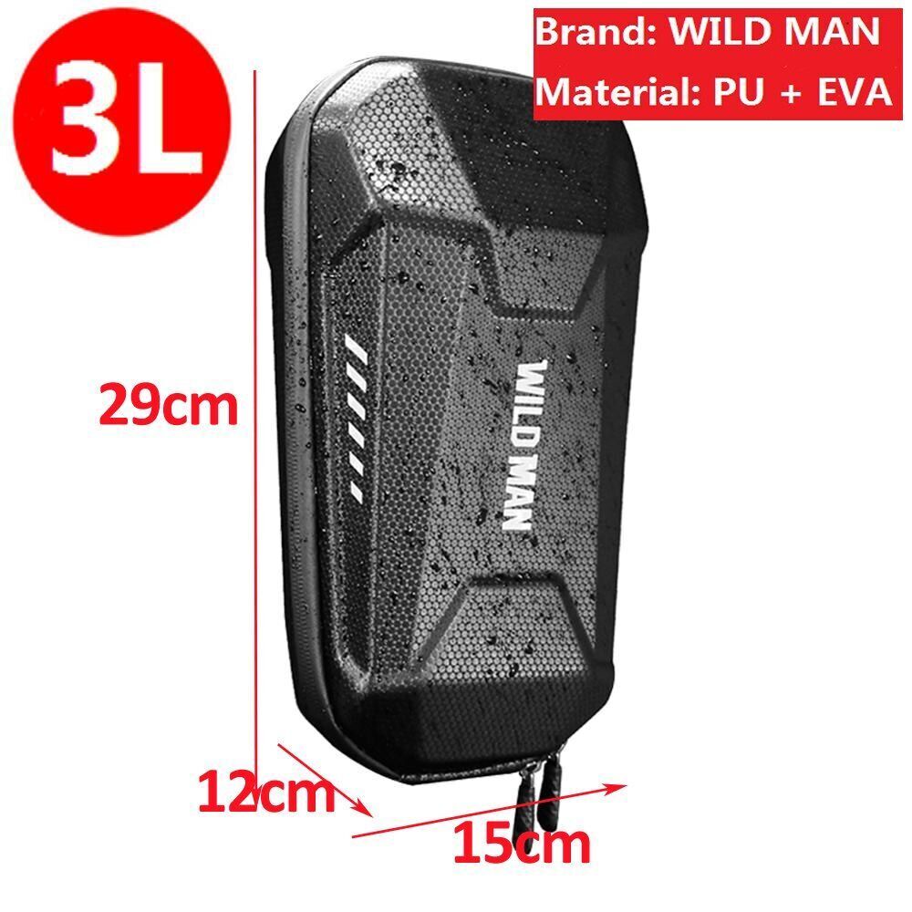 Universal Electric Scooter Handle Bag EVA Hard Shell 3-5L Bicycle 320x180x135 mm