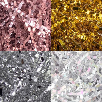 Paper Gift Box Filler Materials Glitter Metal Foils Decor Confetti Shredded 100g