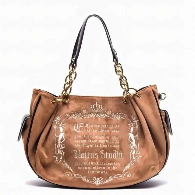 Y2K Vintage Canvas Gothic Style Tote Handbag Embroidery Letter Style Women's Bag