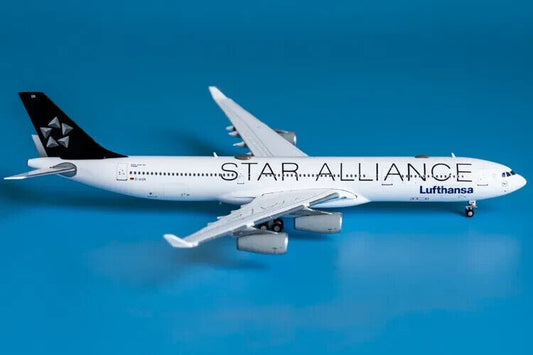 1:400 JC Wings Lufthansa STAR ALLIANCE AIRBUS A340-300 Airplane Diecast Model