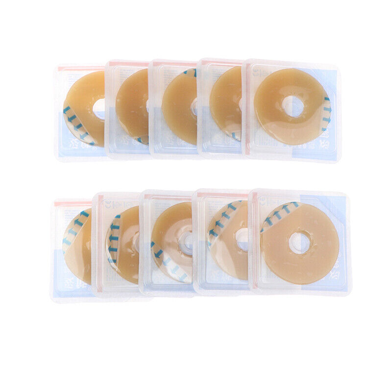 10Pcs Ostomy Bag Paste Ring Baseplates Stoma Leakproof Ring Prevent Protect Ski!