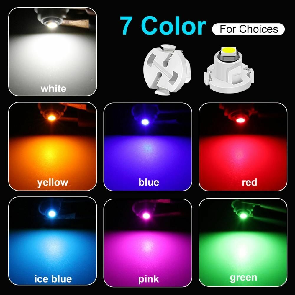 LED Bulb 10Pcs T3 T4.2 T4.7 Auto Dashboard Instrument Cluster Light Car Lighting