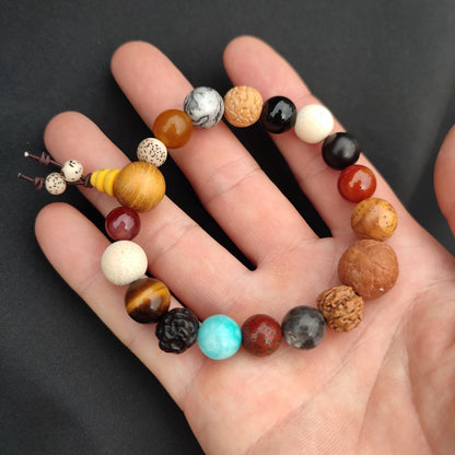 Antique Bodhi Mala Monk Tibetan Rosary Tree Buddha Ø14mm Amitabha praying