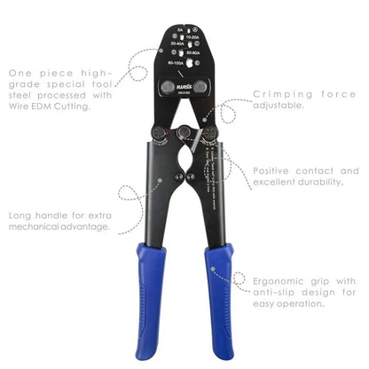 IWISS Crimping Plier Tools U Type Terminal Crimping Plier for Crimp 5A to 100A