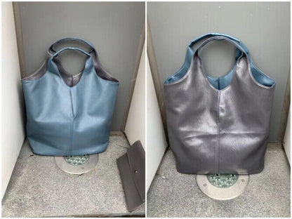 Shoulder Bag For Women PU School Work Business Bag Female Double Side