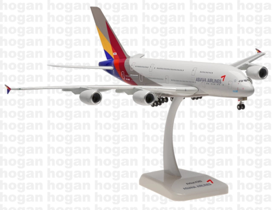 1:200 37CM Hogan ASIANA AIRLINES AIRBUS A380 Aircraft ABS Plastic Airplane Model