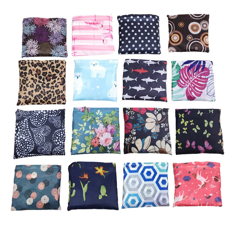 New Reusable Foldable Ladies Shopping Bag Eco Tote Handbag Fold Away Bag