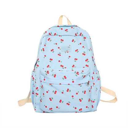 Floral Print Traveling Backpack School Laptop Bag College Purse 31*11*41 CM Pink