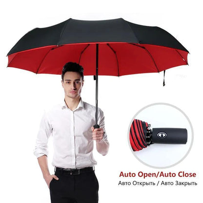 Strong Luxury Business Windproof Double Layer Resistant Umbrella Fully Automatic