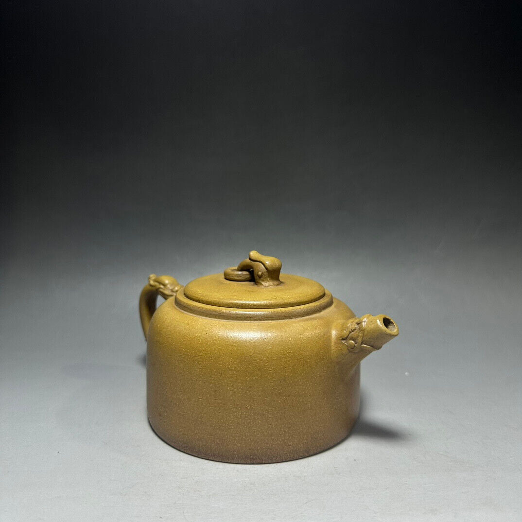 Chinese Yixing Zisha Clay Handmade Exquisite Teapot（环龍井栏 底款：李仲芳）