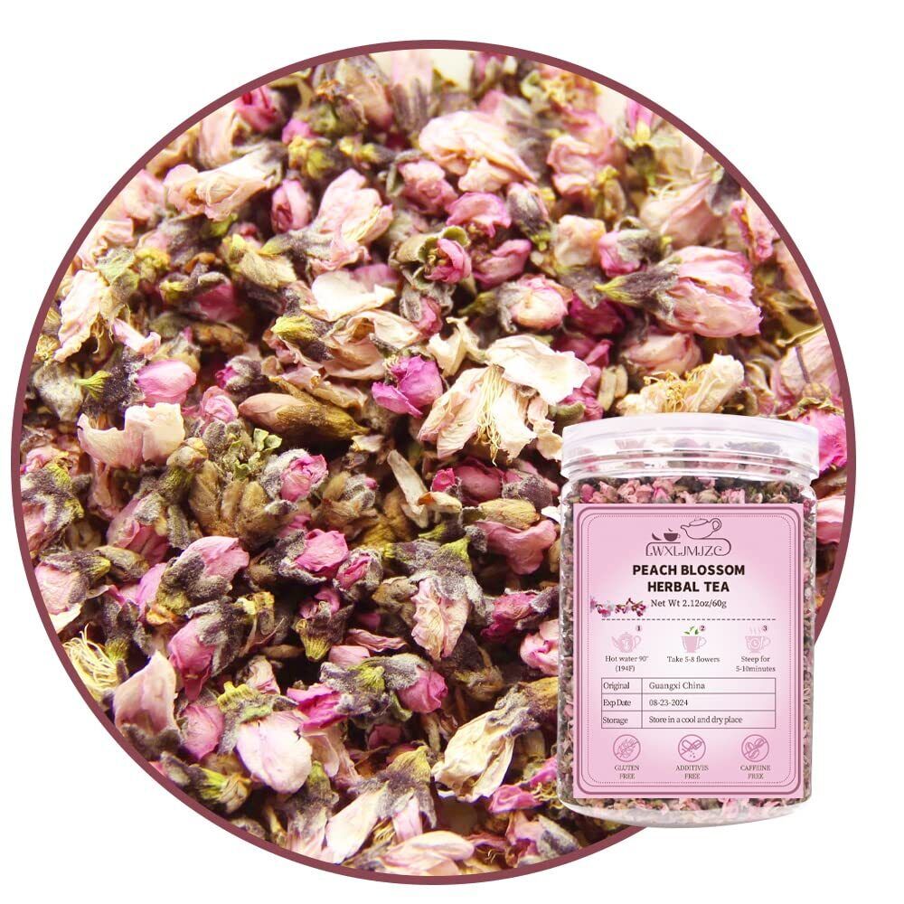 Dried Peach Blossoms Tea Natural Peach Flower Buds Herbal Tea 2.12oz/60g