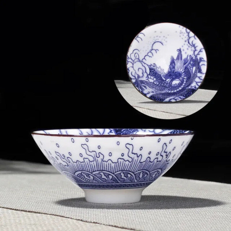 Ceramic Teacups Exquisite Small Tea Bowl Kung Fu Drinkware Porcelain Master Cups