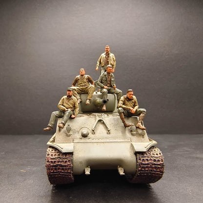 Homemade 1/72 WWII U.S. Military 2 Persons （without Tank ）Finished Model