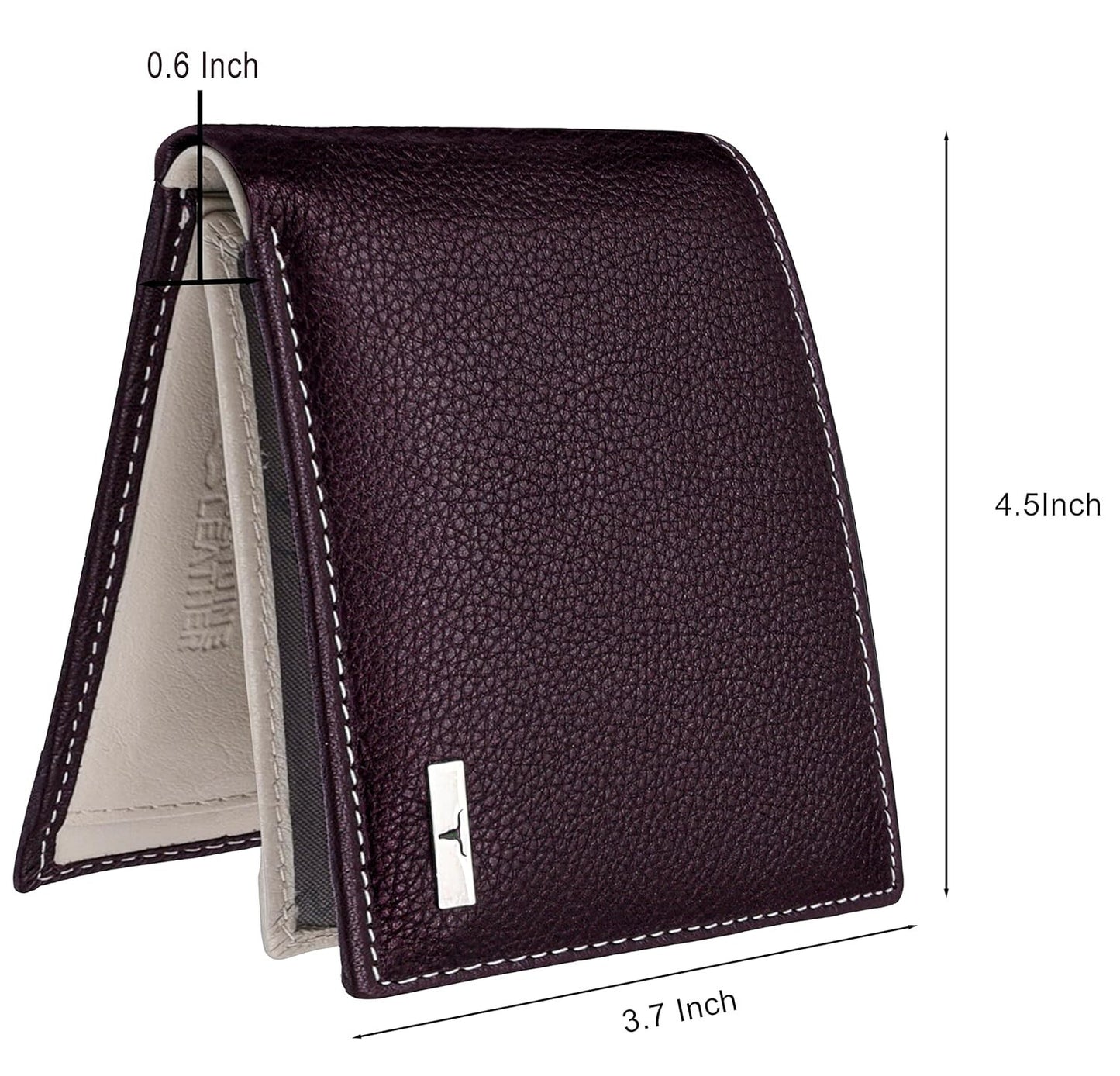 NEW BROWN/SAND BI-FOLD LEATHER MEN'S WALLET RFID PROTECTION GIFT ITEM