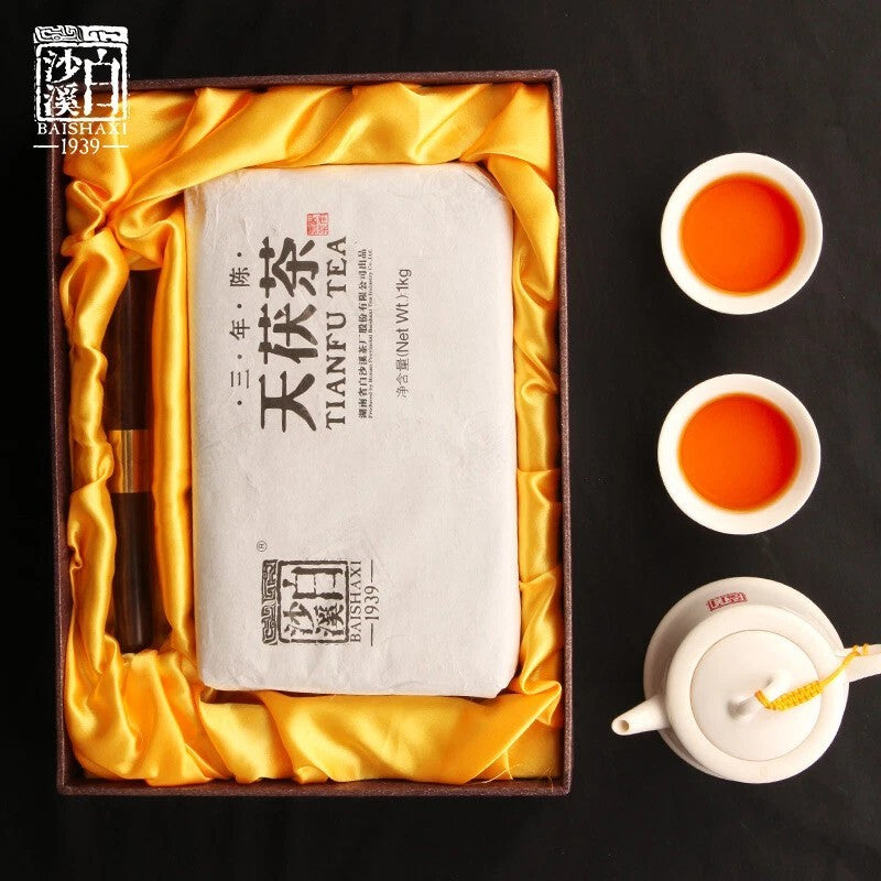 360g Brick Fu Zhuan CHINATEA Brand MM Hunan Anhua Golden Flowers Fucha Dark Tea