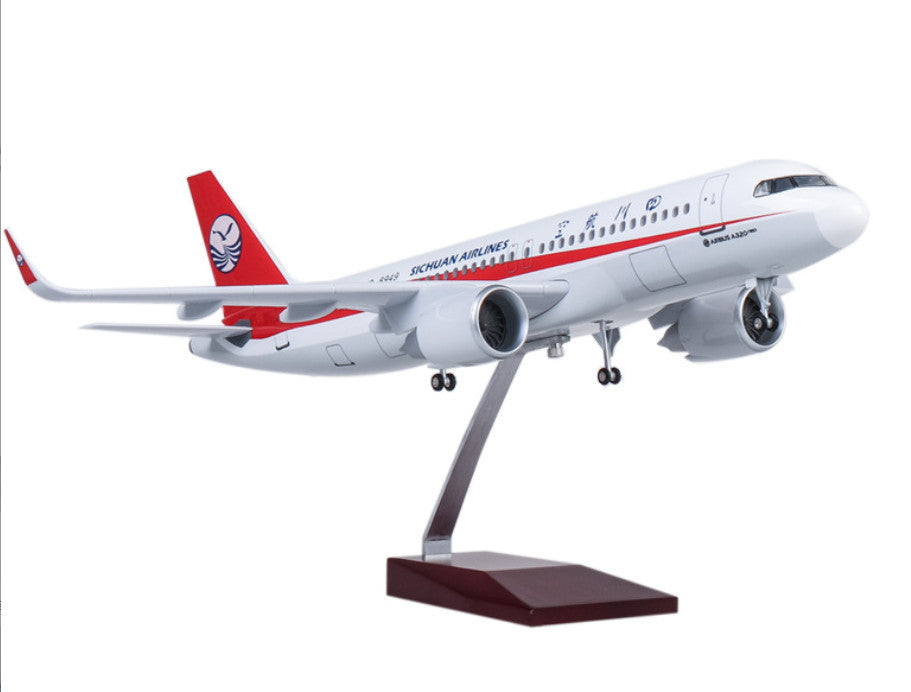 1:80 47CM SICHUAN AIRLINES AIRBUS A320neo Airplane Landing Gear Resin Model