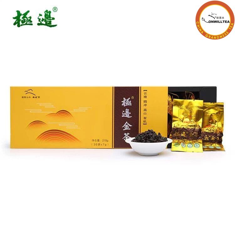 Ji Bian JIN CHA Yunnan Alpine 2100m Red Oolong Tea 210g Box -
