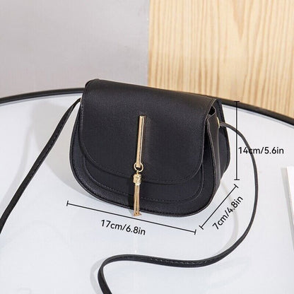 Casual Women Shoulder Saddle Bag With New Golden Tassel & Double Layer Fashion