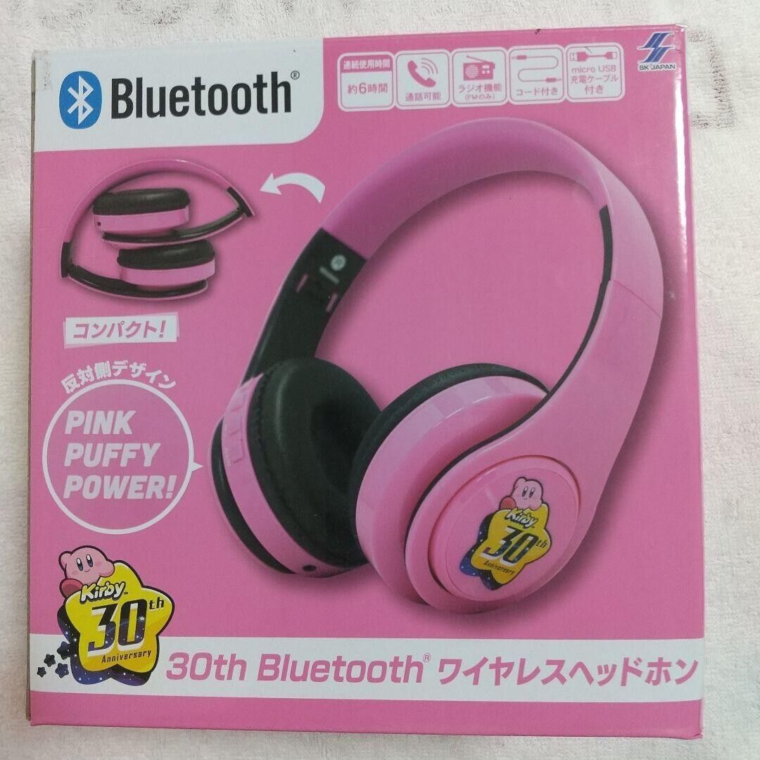 Kirby 30th Anniversary Bluetooth Wireless Headphone Kirby of the Stars NEW