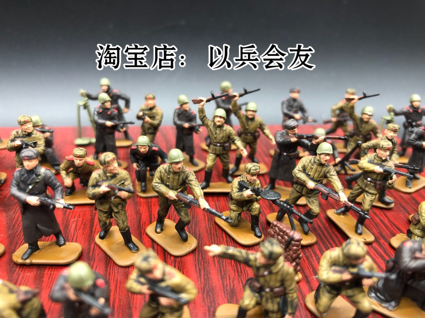 1/72 48Pcs Soviet winter infantry soldier model
