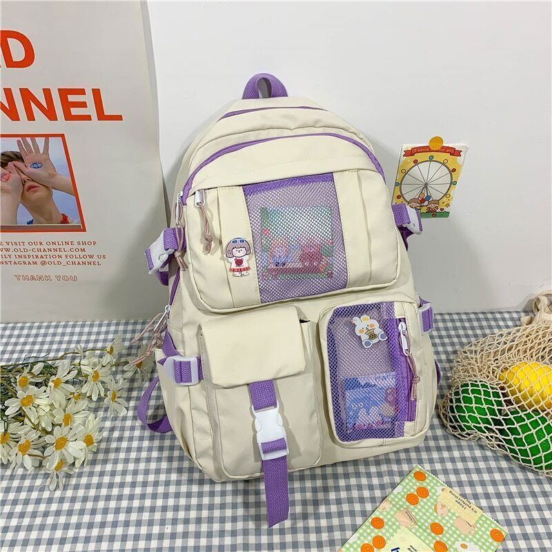 Student Backpacks Women Black School Bags Oxford Bookbags Backpack