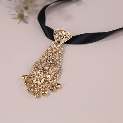 Men's Metal Gold Silver Diamond Bow Tie Pre Tied Shiny Wedding Party Show Tie