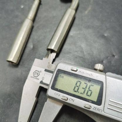 White Copper Octagonal Smoking Pipe with Mouthpiece Set Vintage Collectible