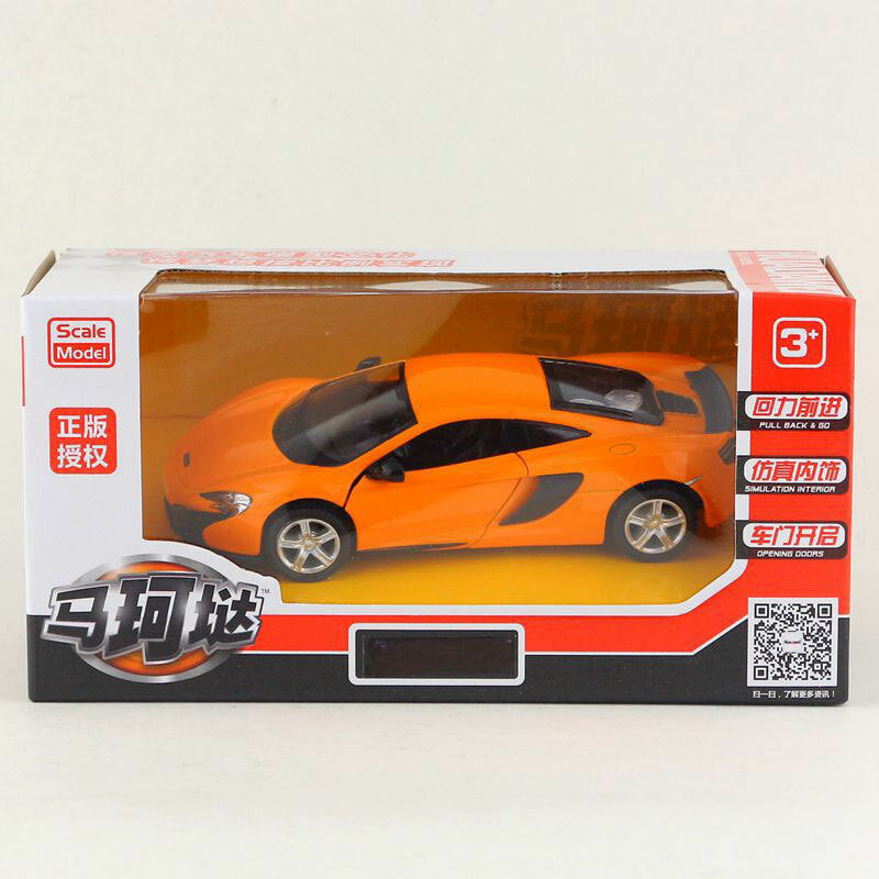 1/36 Scale McLaren 650s Model Car Diecast Toy Vehicle Kids Toys for Boys Orange