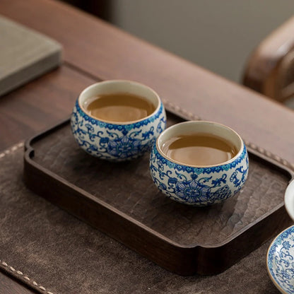 7cm Ceramic Vintage Master Cup Ru Kiln Ice Crackle Tea Set Tea Ceremony