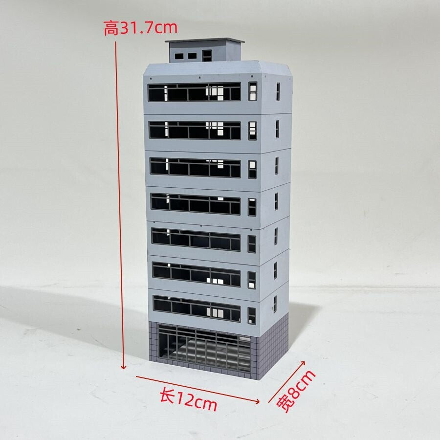 HO Scale 1/87 Building Model Railroad Layout Office House Scene Model