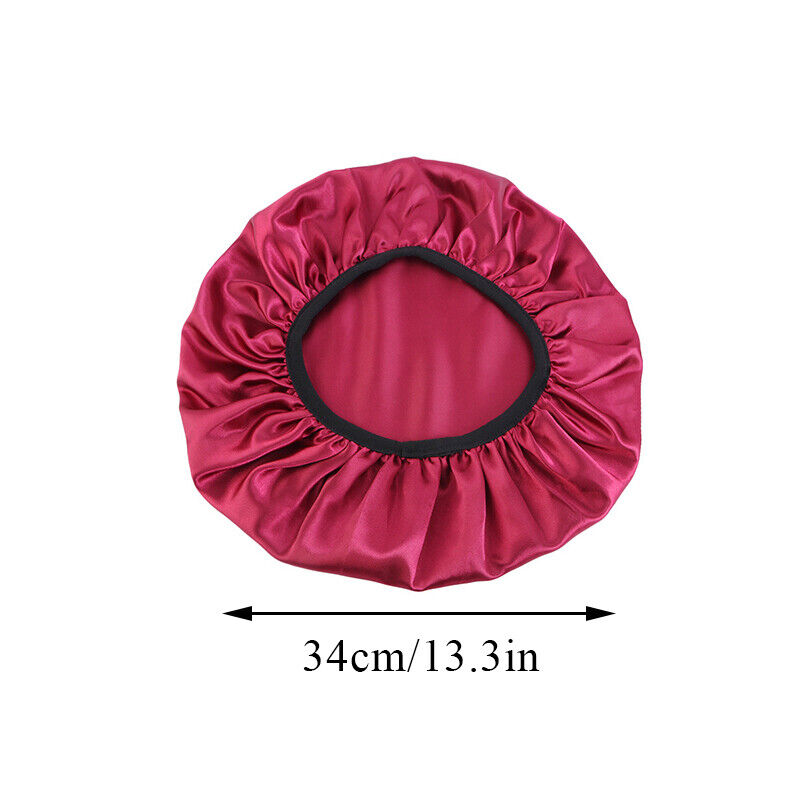 Stretch Thin Brim Round Cap Makeup Cap Satin Nightcap Nursing Hat Solid Color