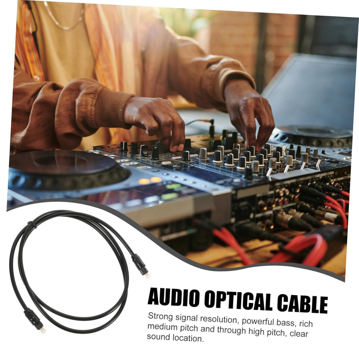 6FT Digital Fiber Optic Audio Cable Cord Optical TosLink for TV DVD AMP USA Lot
