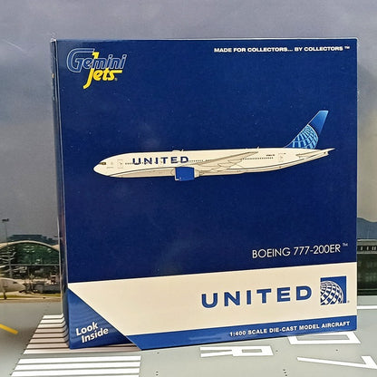 1:400 Geminijets United Airlines B777-200ER Passenger Airplane Diecast Model
