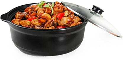 Casserole Dish with Lid 3 Quart Large Deep Ceramic Casserole Glass Lid Clear