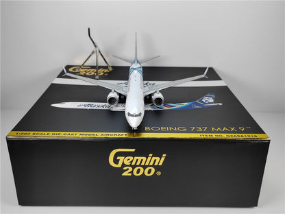 1:200 Geminijets Alaska BOEING737MAX9 Passenger Airplane Diecast Aircraft Model