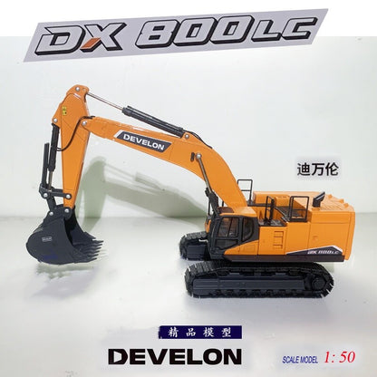 1:50 DEVELON DX800LC Crawler Excavator Construction Machine Diecast Model