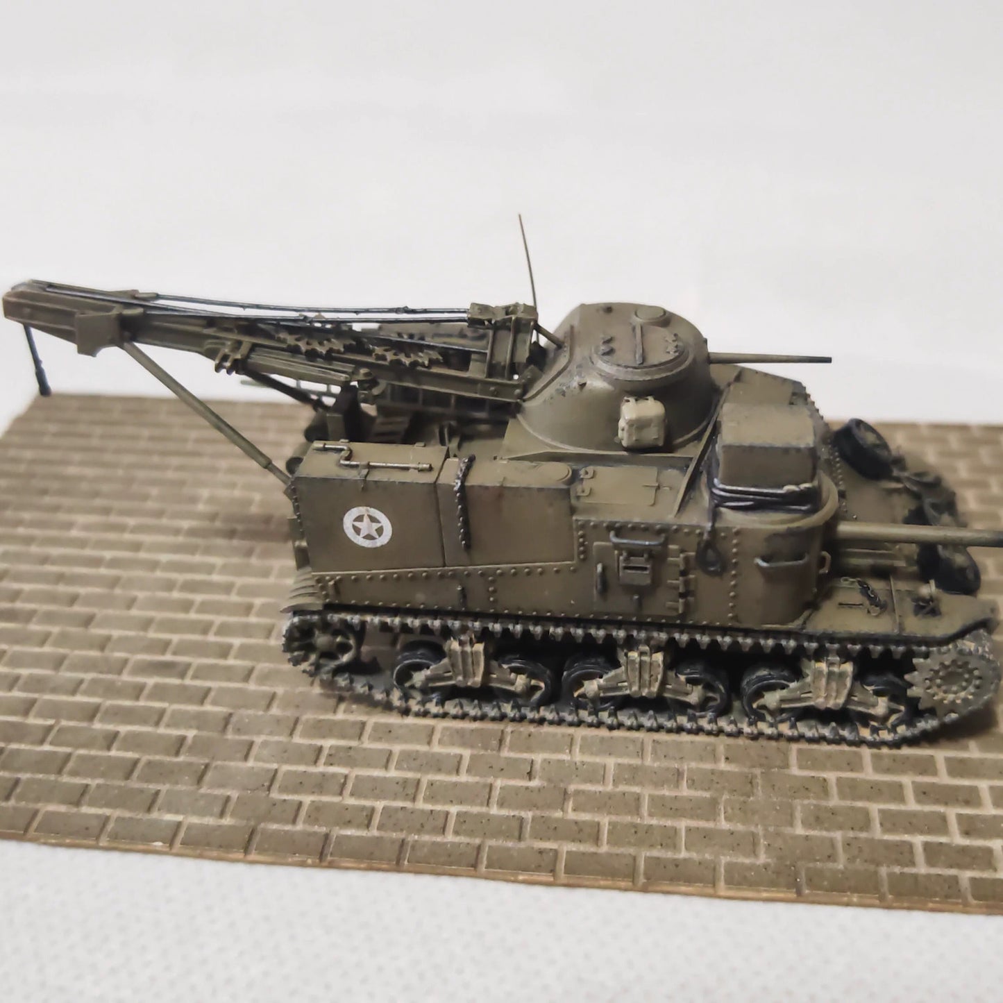 Homemade 1/72 US M31 Tank Recovery Vehicle Finished Model Ornament Toys