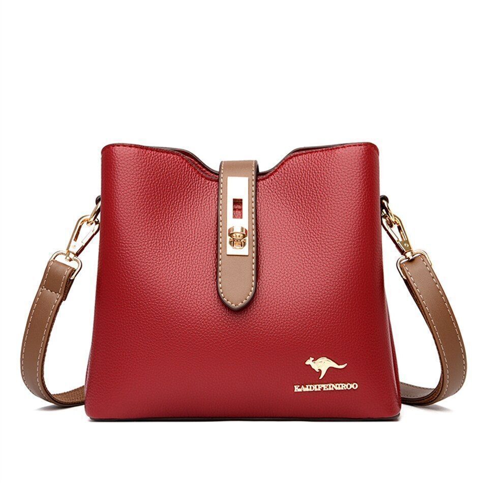 Large Shoulder Bag Synthetic Leather Messenger Bags Fashion Tote Luxury Handbag