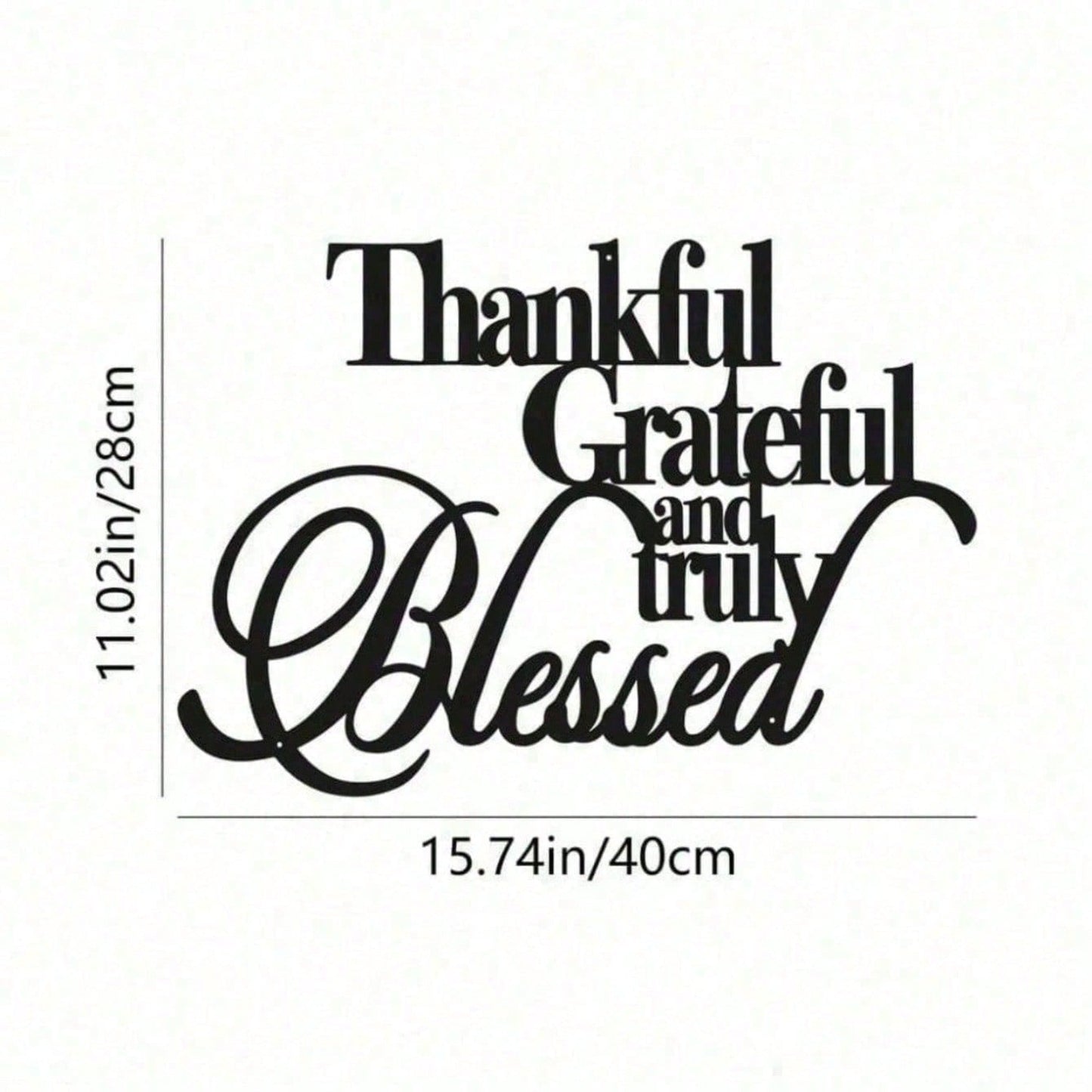 CIFbuy Grateful Blessed Metal Wall Sign Bible Verses Rustic Farmhouse Decor
