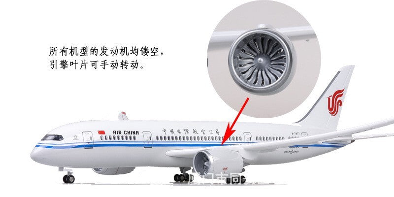 1/160 Germany Airlines 747-8 Aircraft Model Airplane With LED Light Toy Ornament