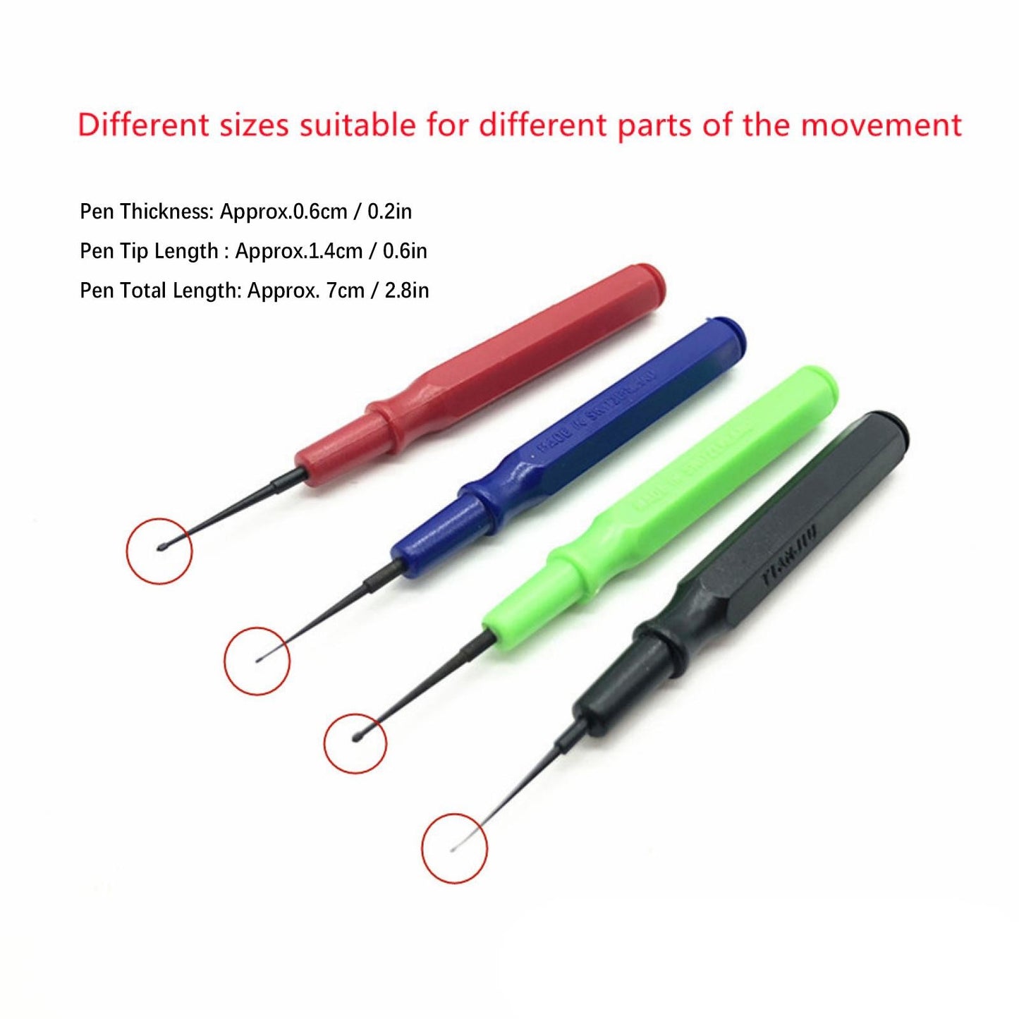 4Pcs Lubricant Precision Oil Pin Pen Needle Watch Jeweler Watchmaker Repair Tool
