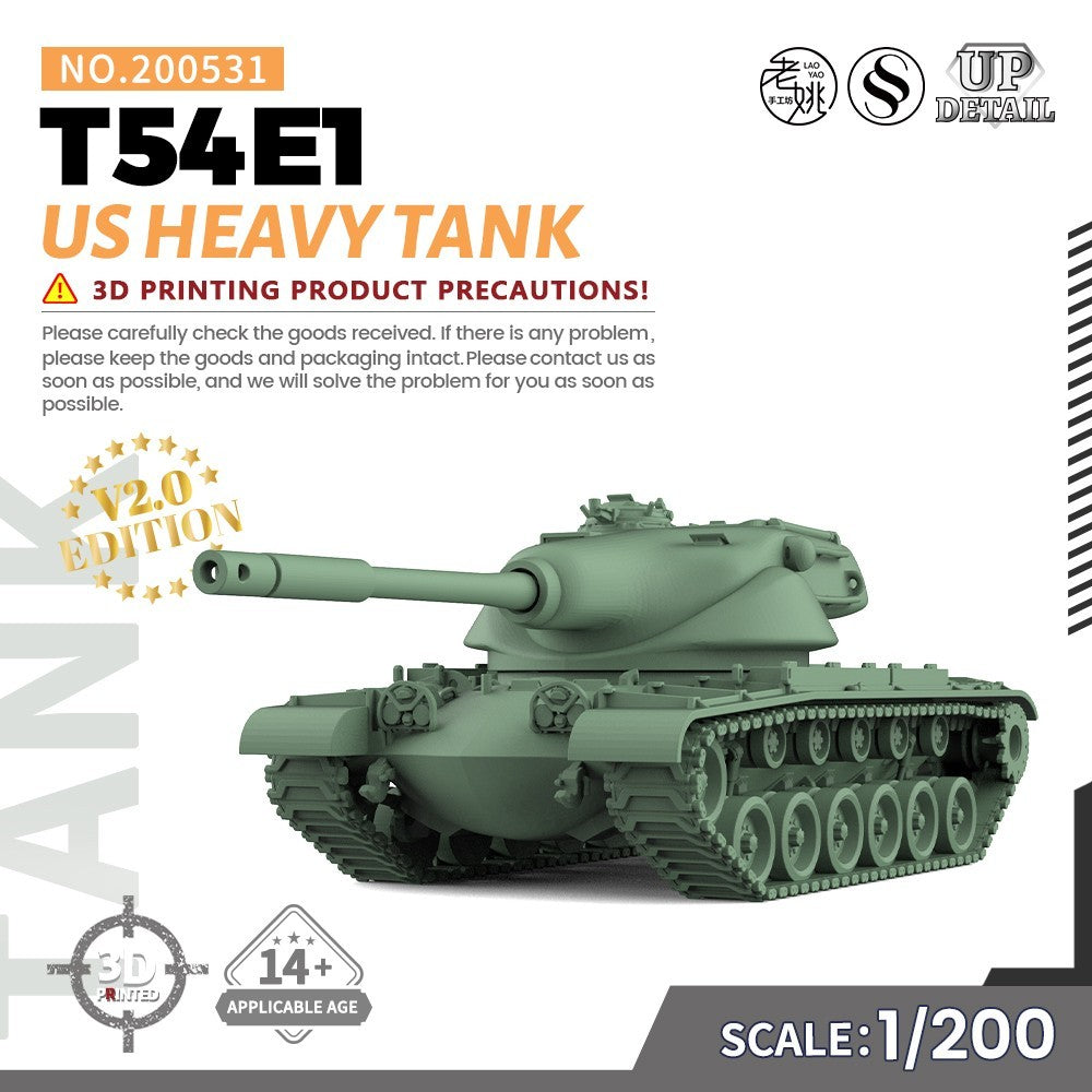 SSMODEL SS200531 1/200 Military Model Kit US T54E1 Heavy Tank