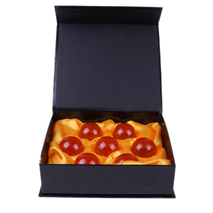 Set of Acrylic Miniature Dragon Balls - 1.7" Each with Collectible Storage Box